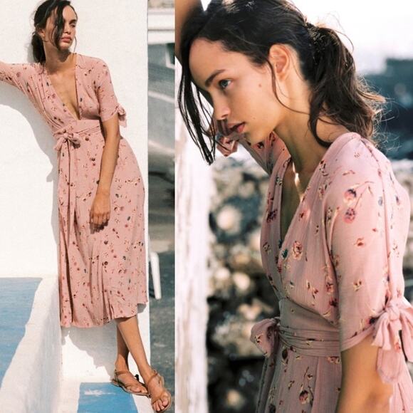 Anthropologie x Faithfull the Brand Nina Salina Floral Midi Dress NWT - Picture 11 of 11